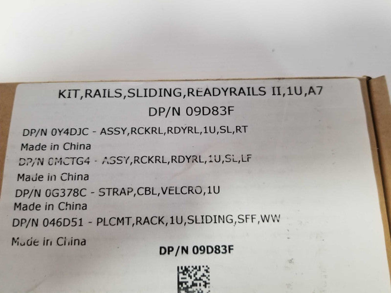 New sealed Server Kit, Rails, Sliding, ReadyRails 2, 1U, A7, 09D83F #