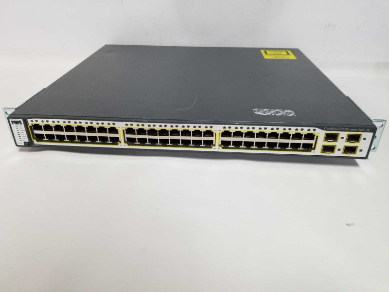Cisco WS-C3750G-48PS-S 48-Port PoE 4x SFP Managed Gigabit Switch - RESET Q#