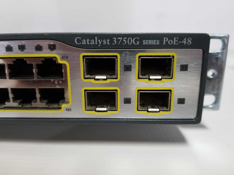 Cisco WS-C3750G-48PS-S 48-Port PoE 4x SFP Managed Gigabit Switch - RESET Q#