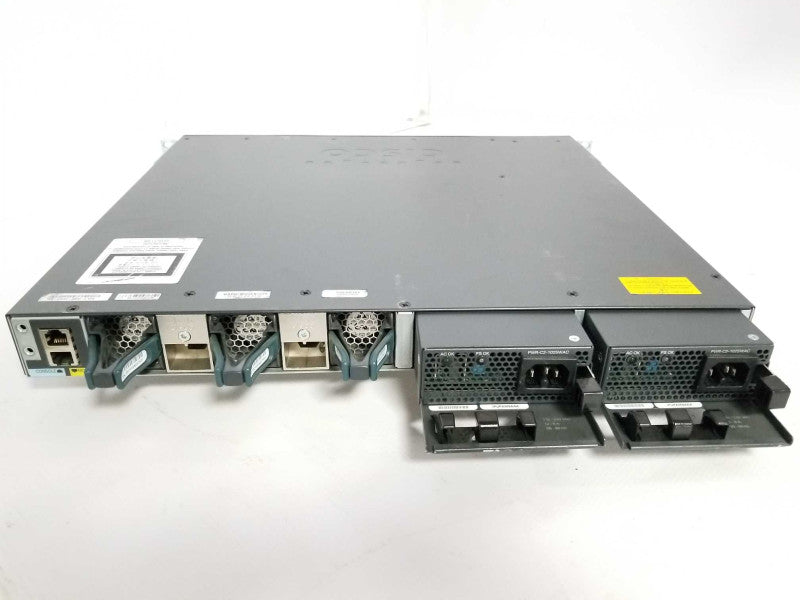 Cisco Catalyst WS-C3650-48FD-L 48 Port Gig PoE, 2x10G Uplink, 2x PSU, Read _