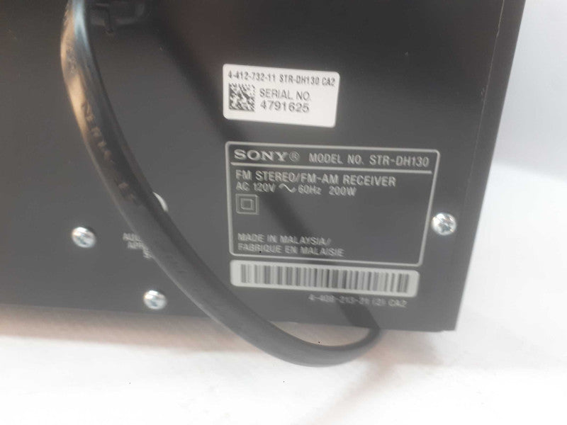 Sony Audio Control Center FM/AM Stereo Receiver Model# STR-DH130