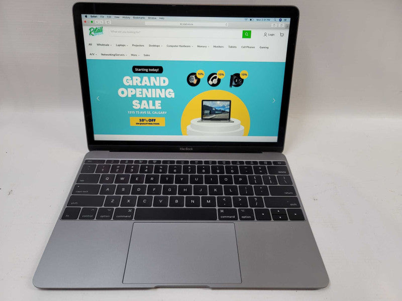 MacBook Retina 12\\" 2017 i5-7Y54, 8GB DDR3, 500GB SSD **NO POWER ADAPTER Î²