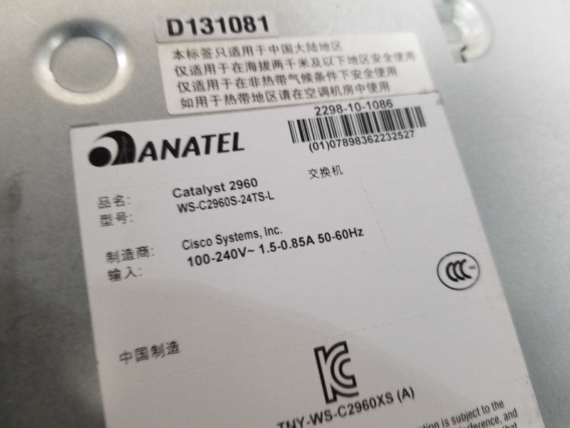 cisco catalyt 2960-S Series WS-C2960S-24TS-L - Factory Reset #