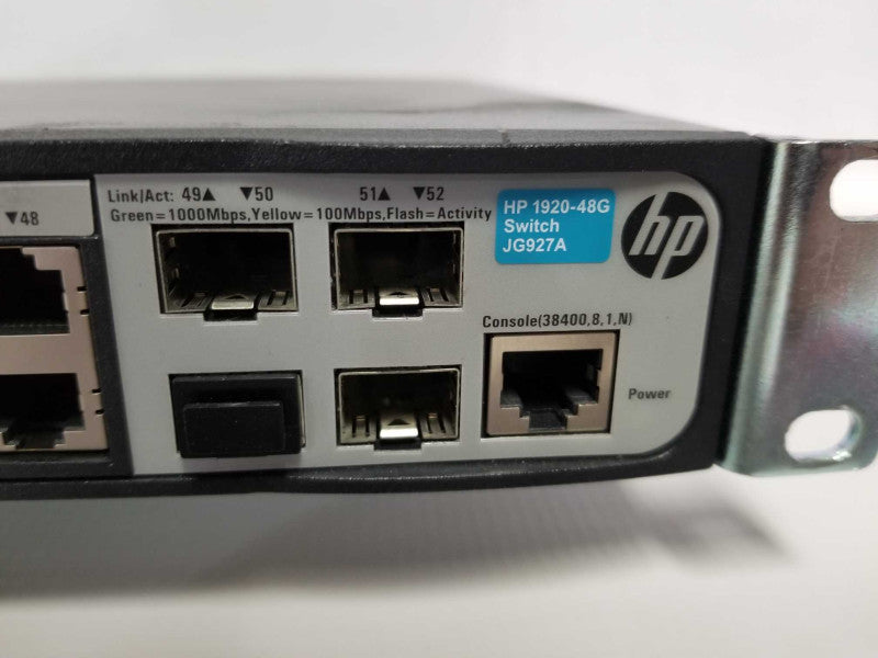 HP 1920-48G Switch JG927A gigabit 48x ports - Factory Reset #