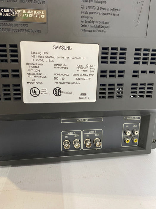 SAMSUNG CCTV MONITOR SMC-140 14 Inch CRT Monitor READ