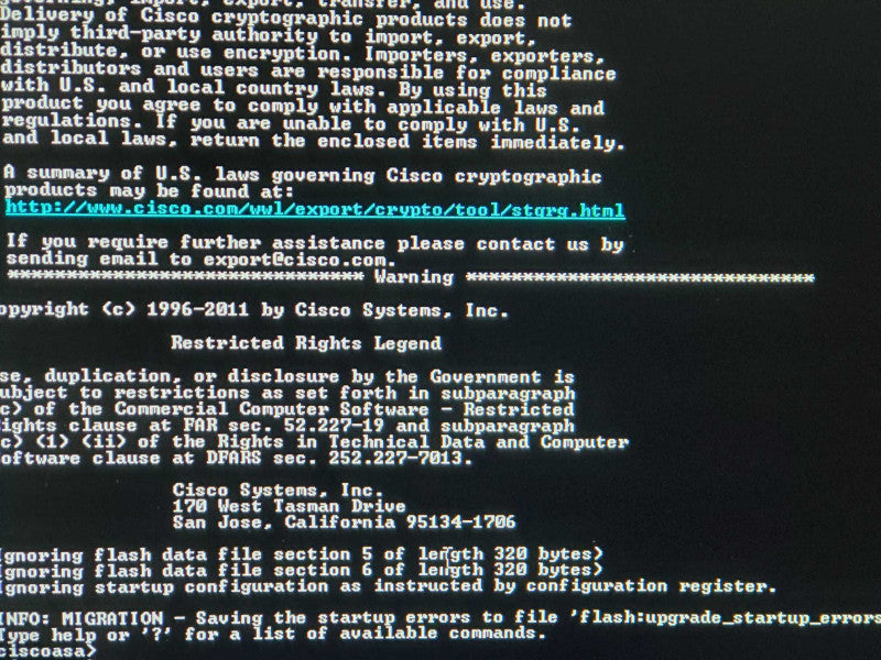 Cisco ASA 5515-X V01 Security Appliance Firewall, NoHDD Q|
