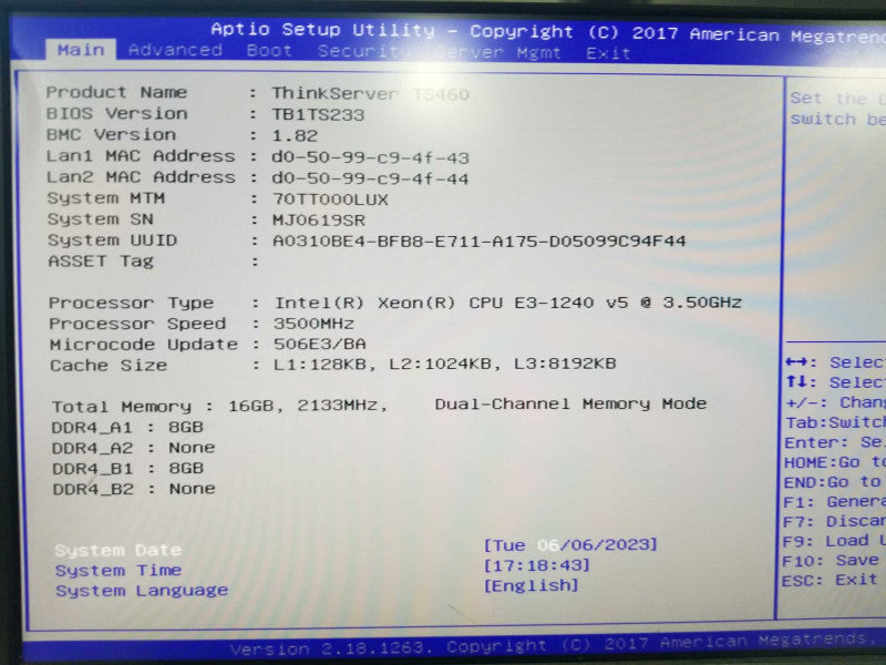 Lenovo Thinkserver TS460 Xeon E3-1240 V5 @ 3.50ghz / 16gb ram / READ #