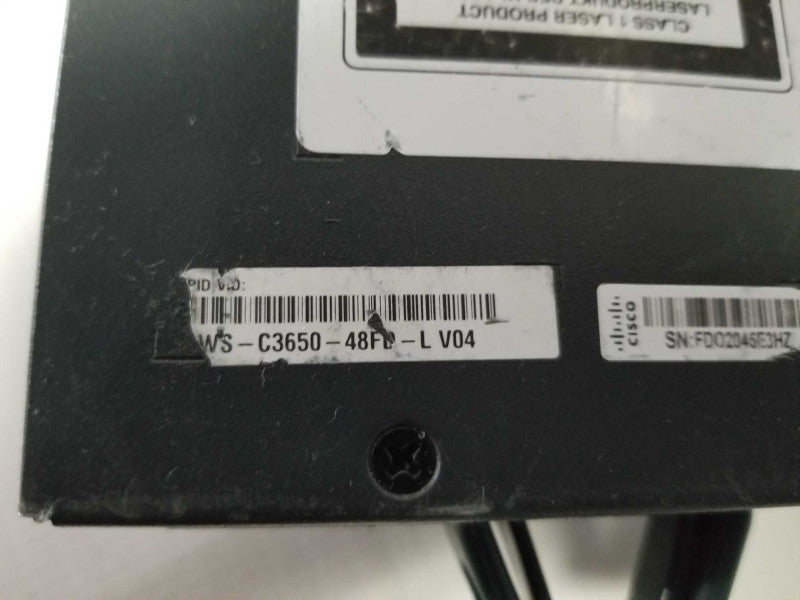 Cisco Catalyst 3650 Series WS-C3650-48FD-L PoE+ 2X10G - 1x PSU / FACT RESET Q#