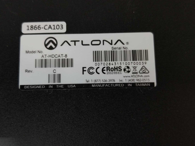 Atlona AT-HDCAT-8 HDBaseT HDMI 2x8 Distribution Amplifier/Switch, Read _