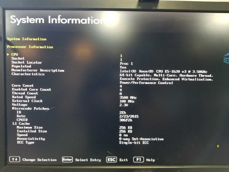 HP Proliant ML110 G9 Xeon E5-1620 V3 @ 3.50ghz / 8gb ram / P440 Ctrl #