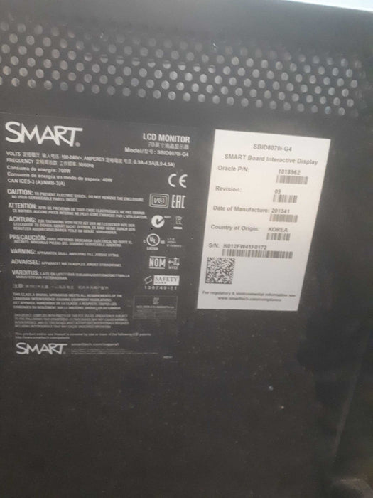 SMART LCD Monitor model# SBID8070i-G4