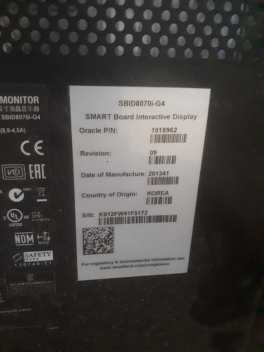 SMART LCD Monitor model# SBID8070i-G4
