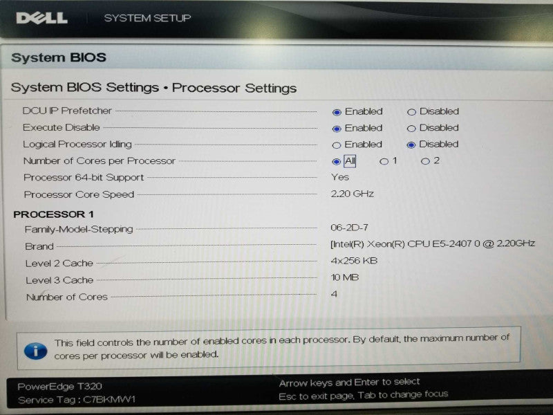 Dell Poweredge T320 Xeon E5-2407 @ 2.20ghz / 8gb ram / READ #