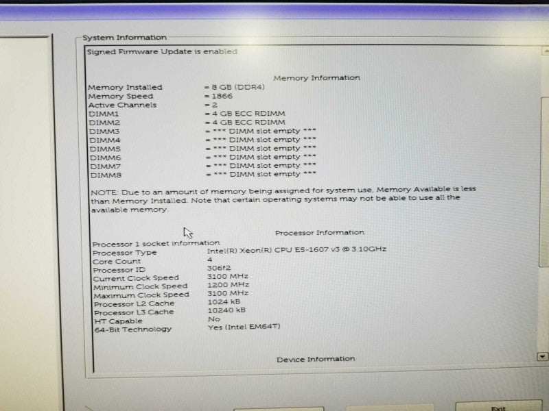 Dell precision Tower 5810 Xeon E5-1607 V3 @ 3.10ghz / 8gb ram / READ #