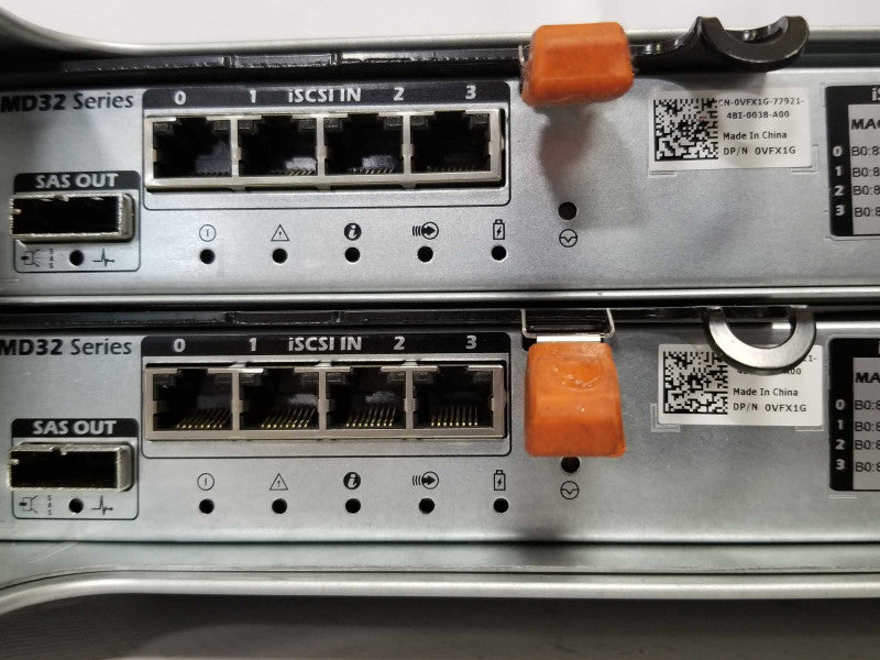 Dell PowerVault MD3220i Storage Array W 2x VFX1G Controllers, 2x PSU, Read _