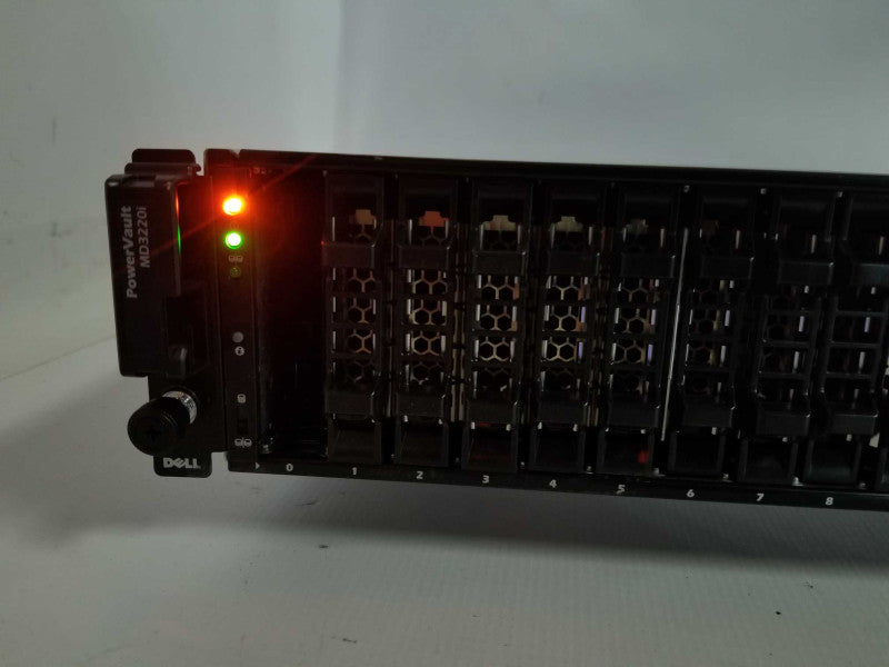 Dell PowerVault MD3220i Storage Array W 2x VFX1G Controllers, 2x PSU, Read _