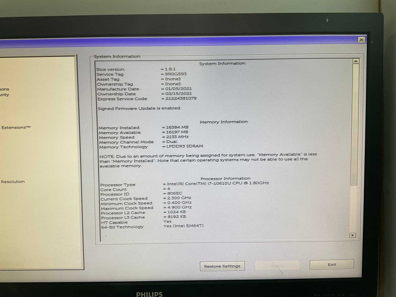 DELL Latitude 7210 2-in-1 i7-10610U @1.8GHz 16GB RAM & 512GB NVMe READ  -