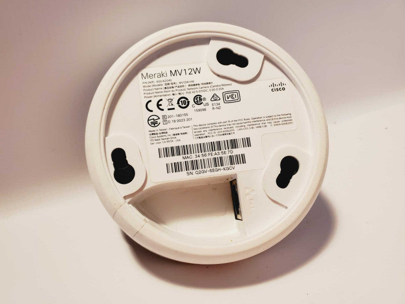 Cisco Meraki MV12W-HW 1080p Wireless Indoor Dome Security Camera [Unclaimed] (
