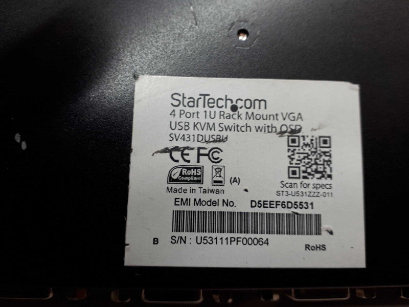StarTech.com (SV431DUSBU) 4-Ports External KVM switch with OSD &