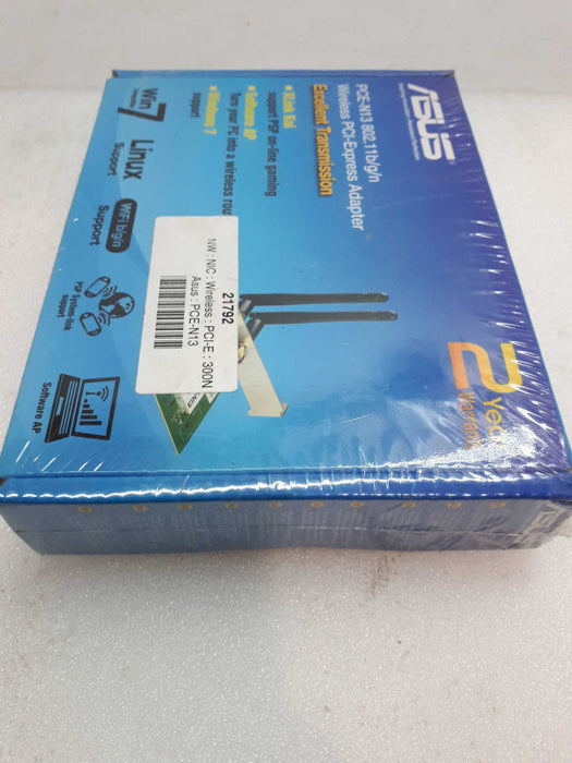 ASUS PCE-N13 WPS 802.11 b/g/n Wireless LAN PCI Express Adapter Card-New &
