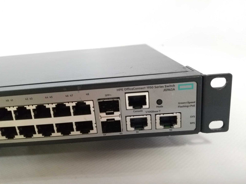 HPE 1950 48G 2SFP+ 2XGT PoE+ Switch JG963A, Factory reset Q_