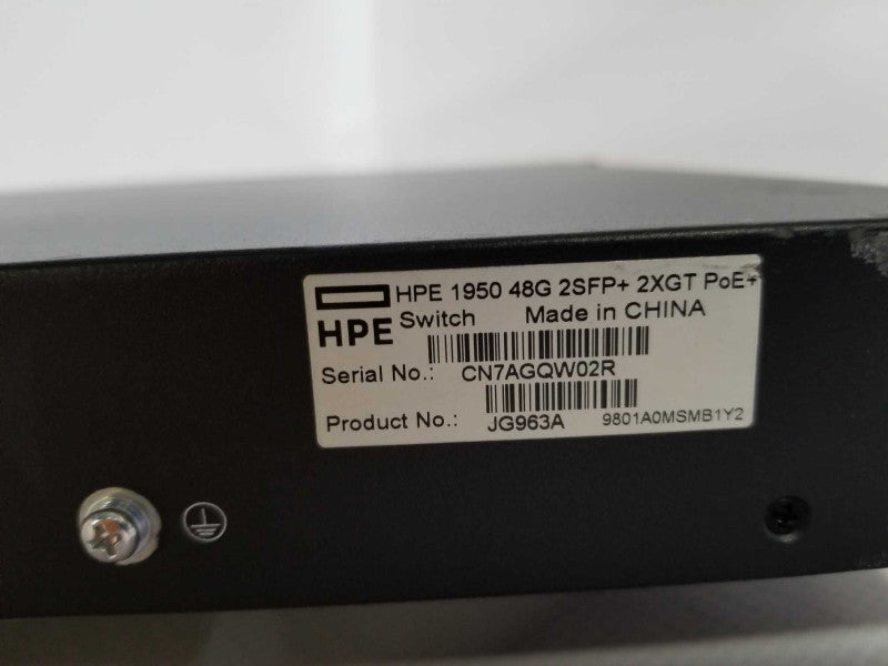 HPE 1950 48G 2SFP+ 2XGT PoE+ Switch JG963A, Factory reset Q_