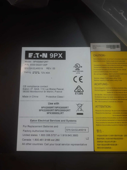 Eaton 9PX APC Rack Mount Battery Model#9PXEBM72RT