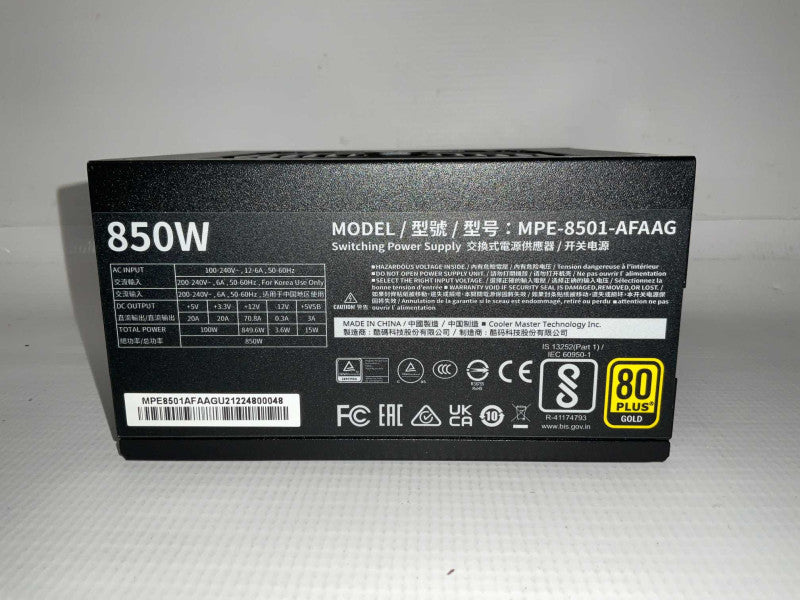 CoolerMaster MWE GOLD 850W v2 Full Modular Power Supply  -