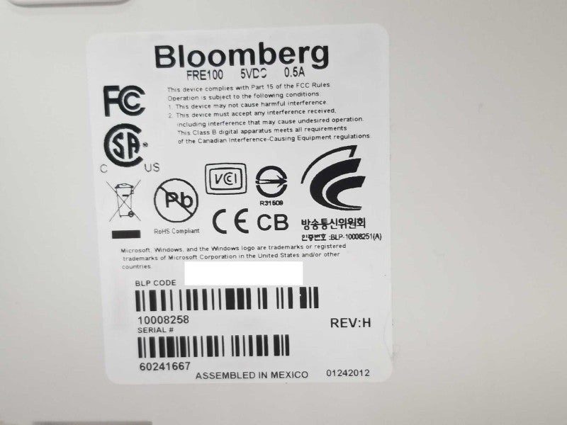 BLOOMBERG FREEBOARD KEYBOARD 10008258 _