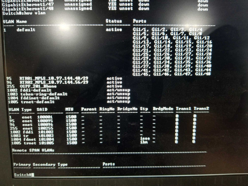 Cisco Catalyst 4948 switch WS-C4948 E - Factory Reset Q#