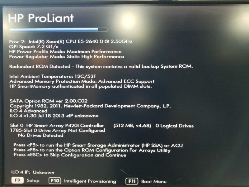 HP Proliant DL380p Gen8 2x Xeon E5-2640 @ 2.50ghz / 16gb ram / P420i Raid #