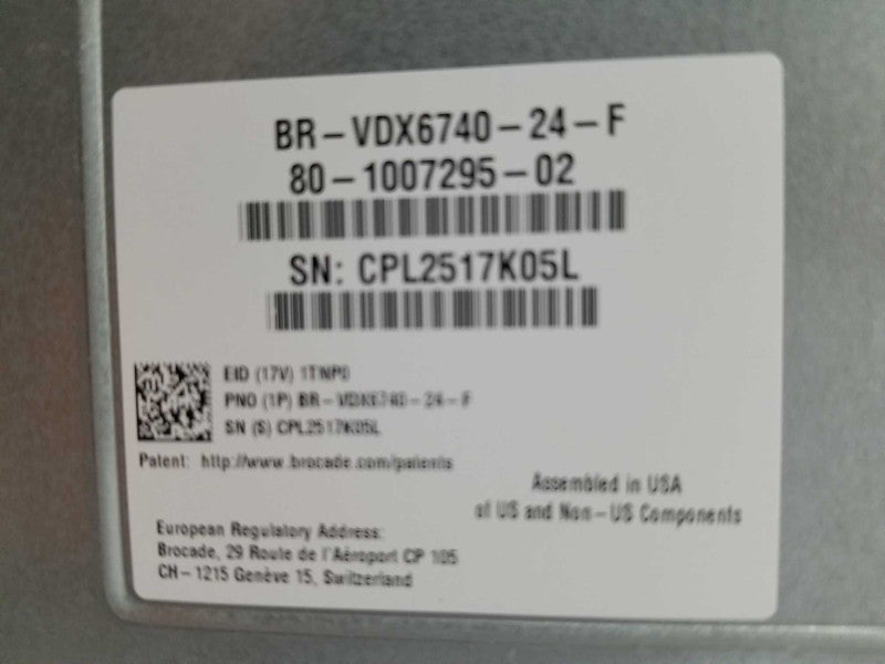 Brocade VDX 6740 BR-VDX6740-24-F 10GbE SFP+ 4x 40Gb QSFP+ Read  Q_