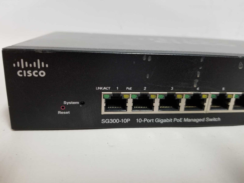 Cisco Small business network switch SG300-10P 10x port Gigabit PoE Managed Q#