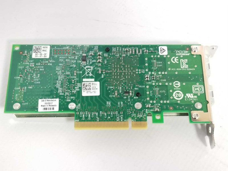 Dell 0942V6 942V6 Intel X520-DA2 Dual Port 10Gb SFP+ PCIe Server Adapter LP _