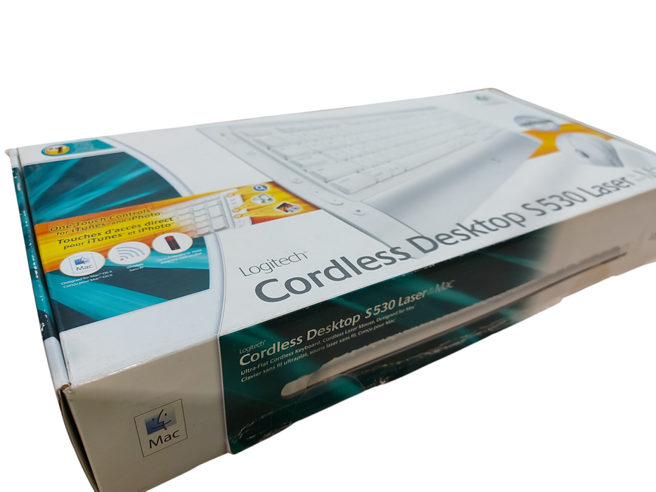 Logitech Cordless Desktop S530  Keyboard/ Mouse Laser for Mac