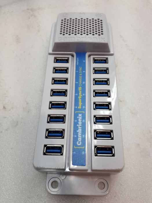 Cambrionix SuperSync15 15-port USB 3.2 Charge & Sync Hub CBRX1167V2