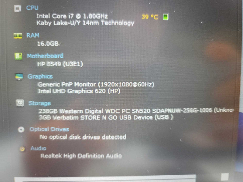 HP EliteBook 840 G6 i7-8565U, 16GB DDR4, 256GB SSD Î²