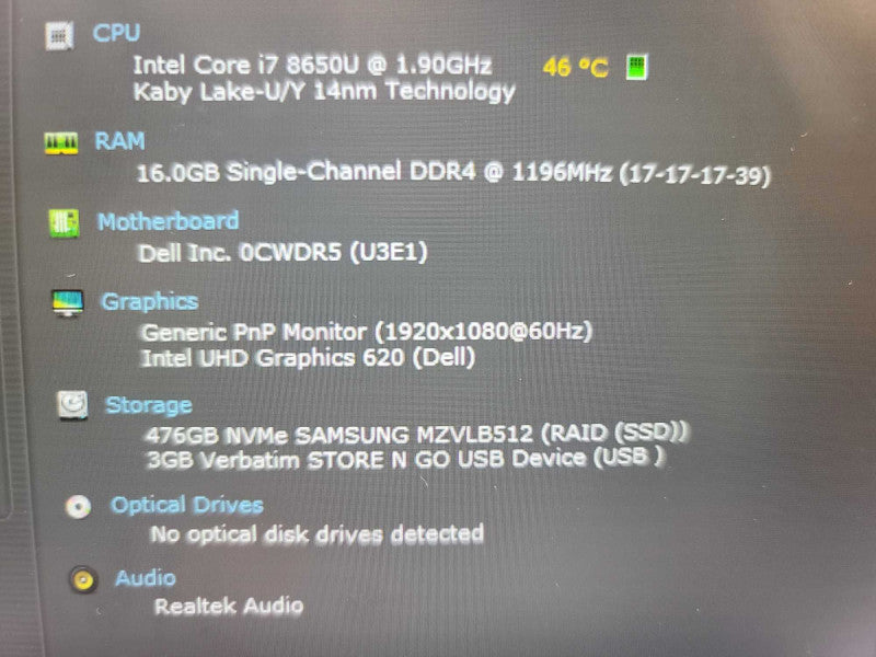 Dell Latitude 7490 i7-8650, 16GB DDR4, 512GB SSD Î²
