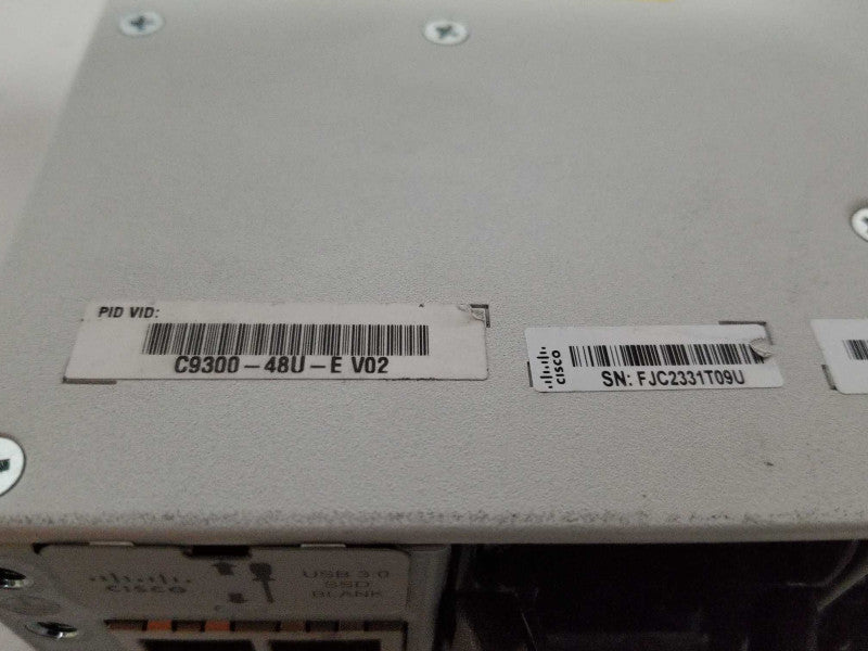 Cisco Catalyst C9300-48U-E PoE+ 48 Port Switch with, 2x PSU, Read _