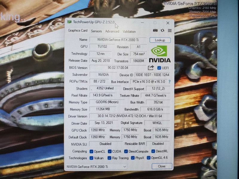 Nvidia RTX 2080 Ti 11GB GDDR6 Founders Edition | VR & 4K READY (