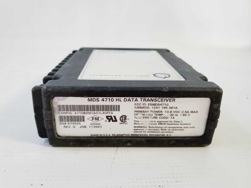 MDS 4710 Series Microwave Data Systems - MDS 4710 Transeiver Q(
