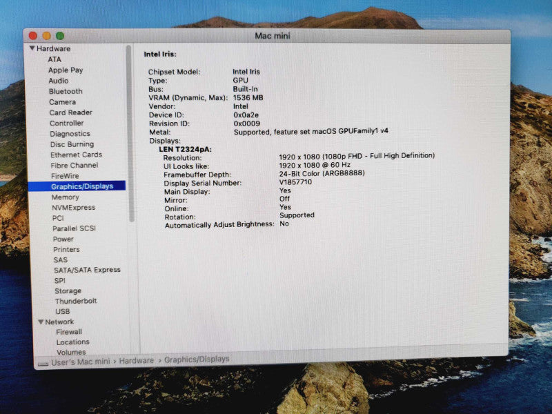 Mac Mini 2014 Core i5 @ 2.6GHz 8GB DDR3 1TB HDD (