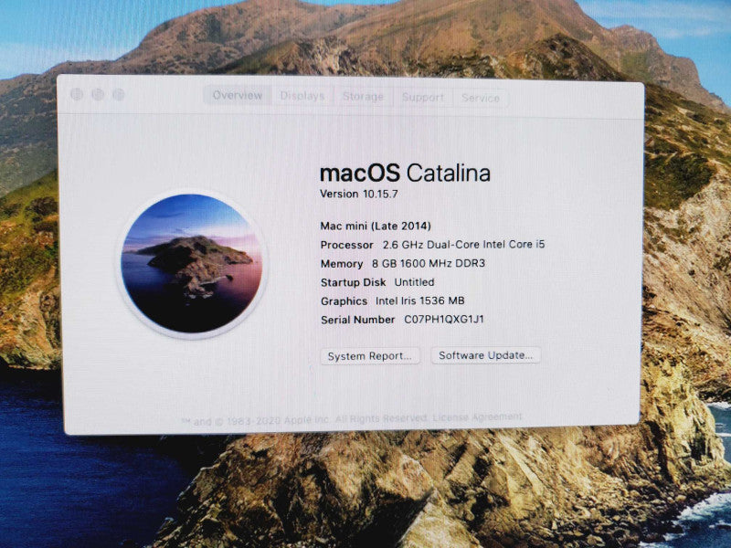Mac Mini 2014 Core i5 @ 2.6GHz 8GB DDR3 1TB HDD (