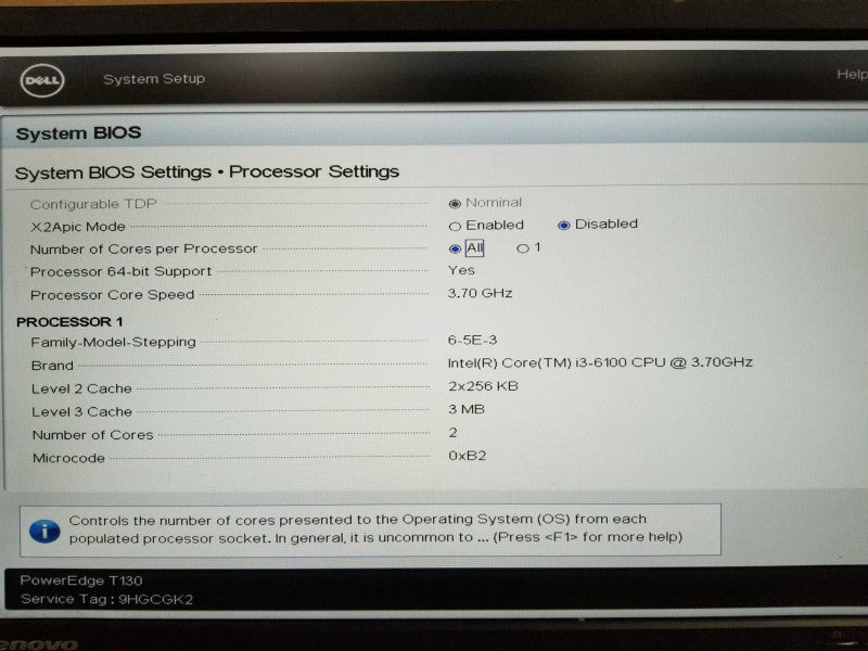 Dell PE T130, Core i3-6100 3.7GHz, 0GFB DDR4, 2x 3.5\\" HDD Trays Q_
