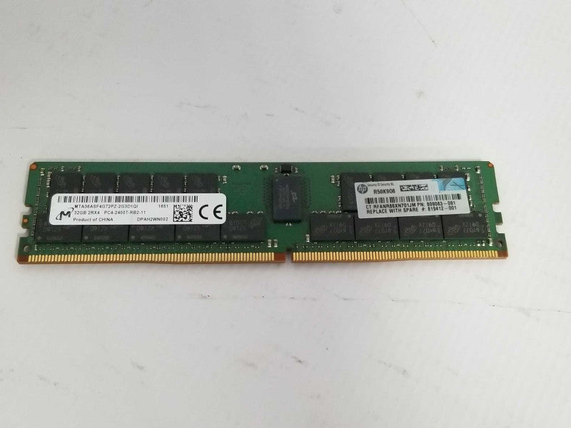 Micron/HP 32GB 2Rx4 PC4-2400T-RB2 DDR4 Server RAMs Q_