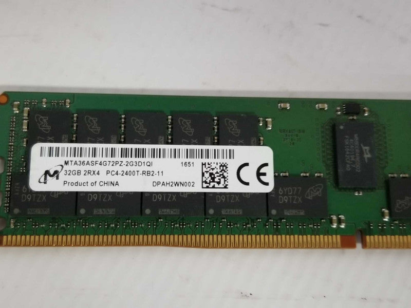 Micron/HP 32GB 2Rx4 PC4-2400T-RB2 DDR4 Server RAMs Q_