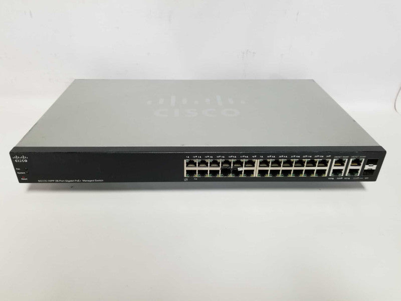 Cisco SG300-28PP 28x port PoE+ Gigabit Managed Switch - Factory Reset #