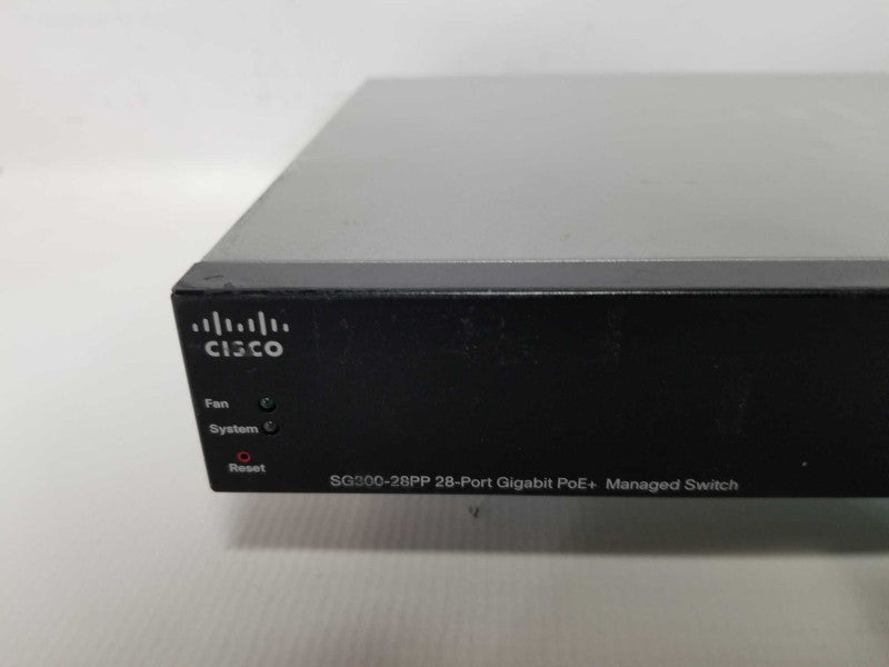 Cisco SG300-28PP 28x port PoE+ Gigabit Managed Switch - Factory Reset #