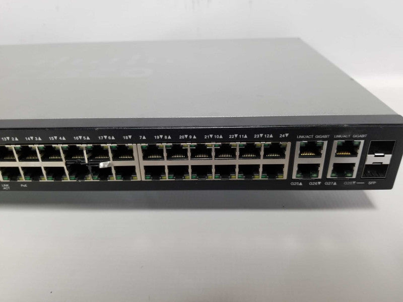 Cisco SG300-28PP 28x port PoE+ Gigabit Managed Switch - Factory Reset #
