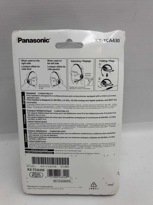 PANASONIC KX-TCA430  HEADSET WITH FEXIBLE NOISE-CANCELLING MICROPHONE Q&